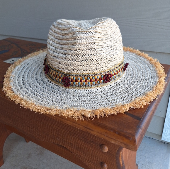 Nataliya Nada New York western boho straw brimmed hat main image 9
